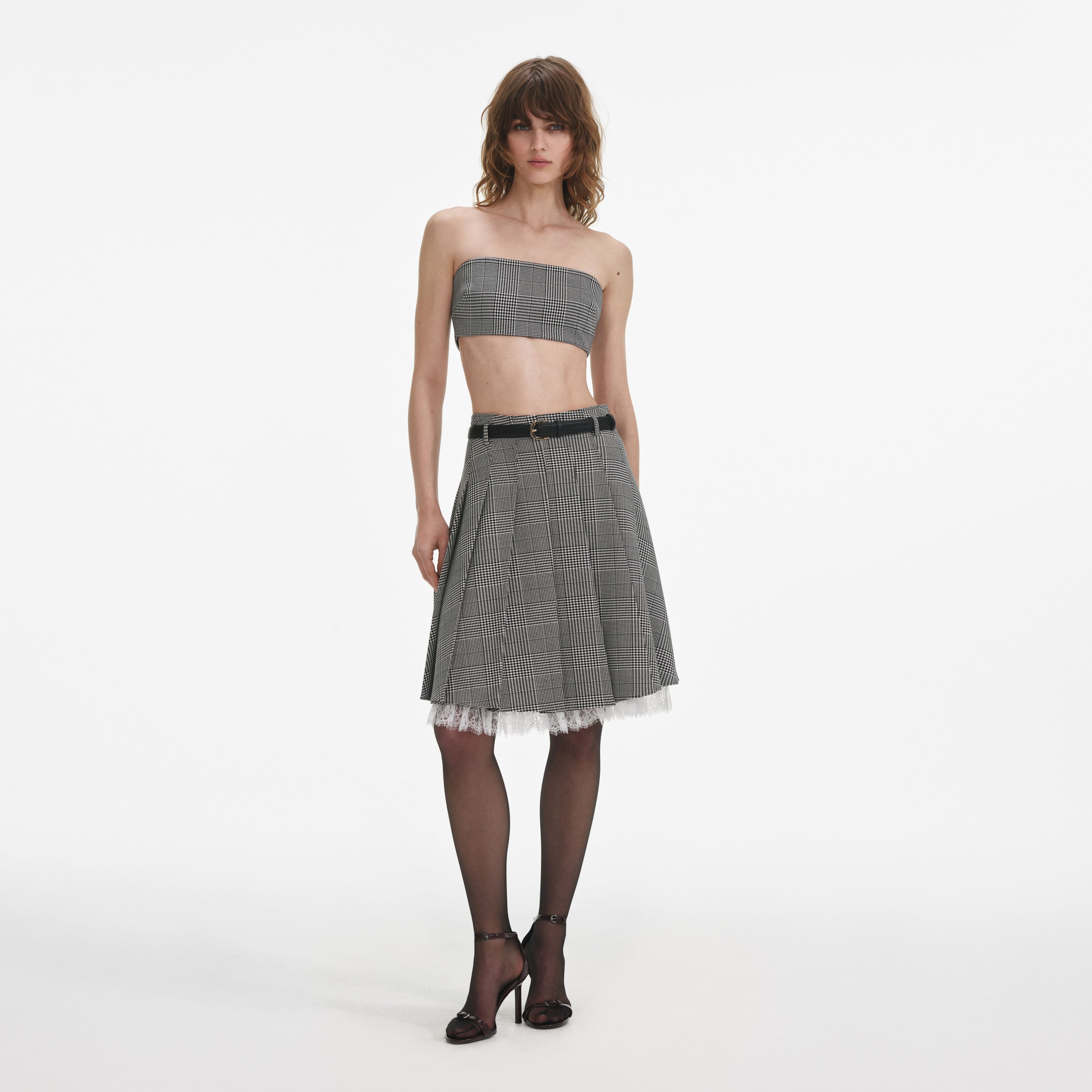 Prince Of Wales Check Bandeau Top