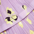 Lilac Floral Plisse Midi Dress