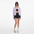 Lilac Crystal Trim Cardigan