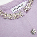 Lilac Crystal Trim Cardigan