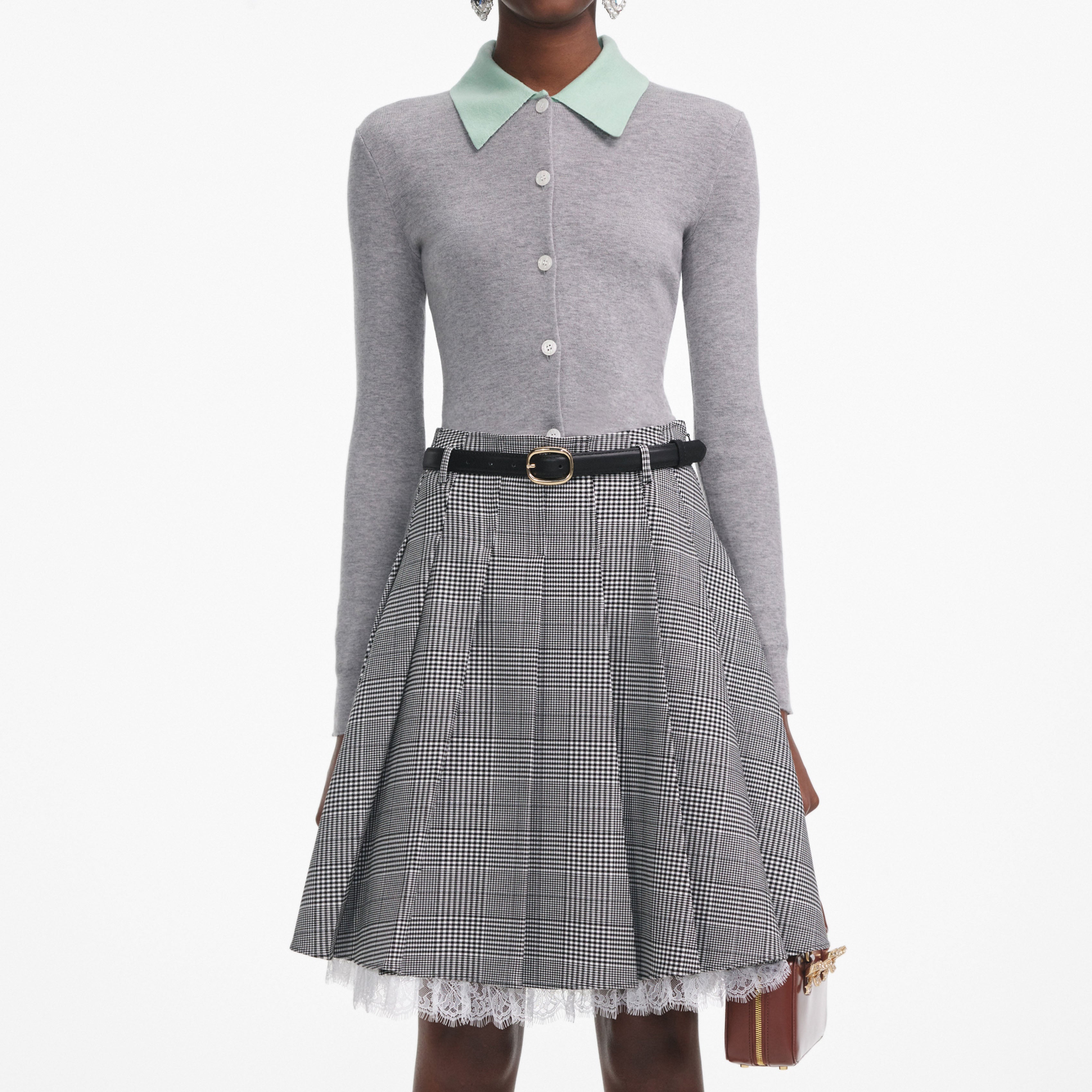 Grey Merino Wool Cardigan