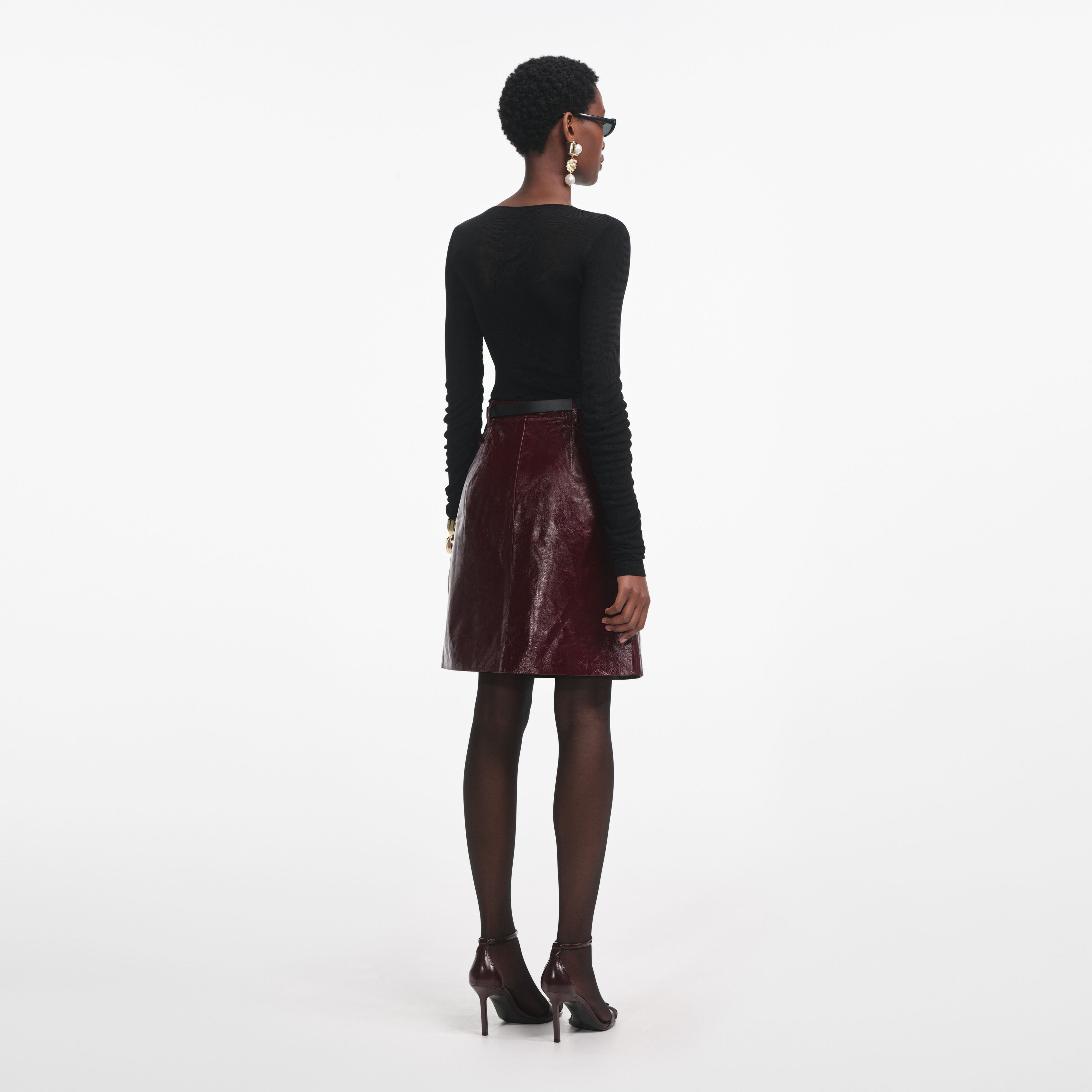 Black Viscose Knit Top