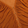Burnt Orange V Neck Viscose Knit Top