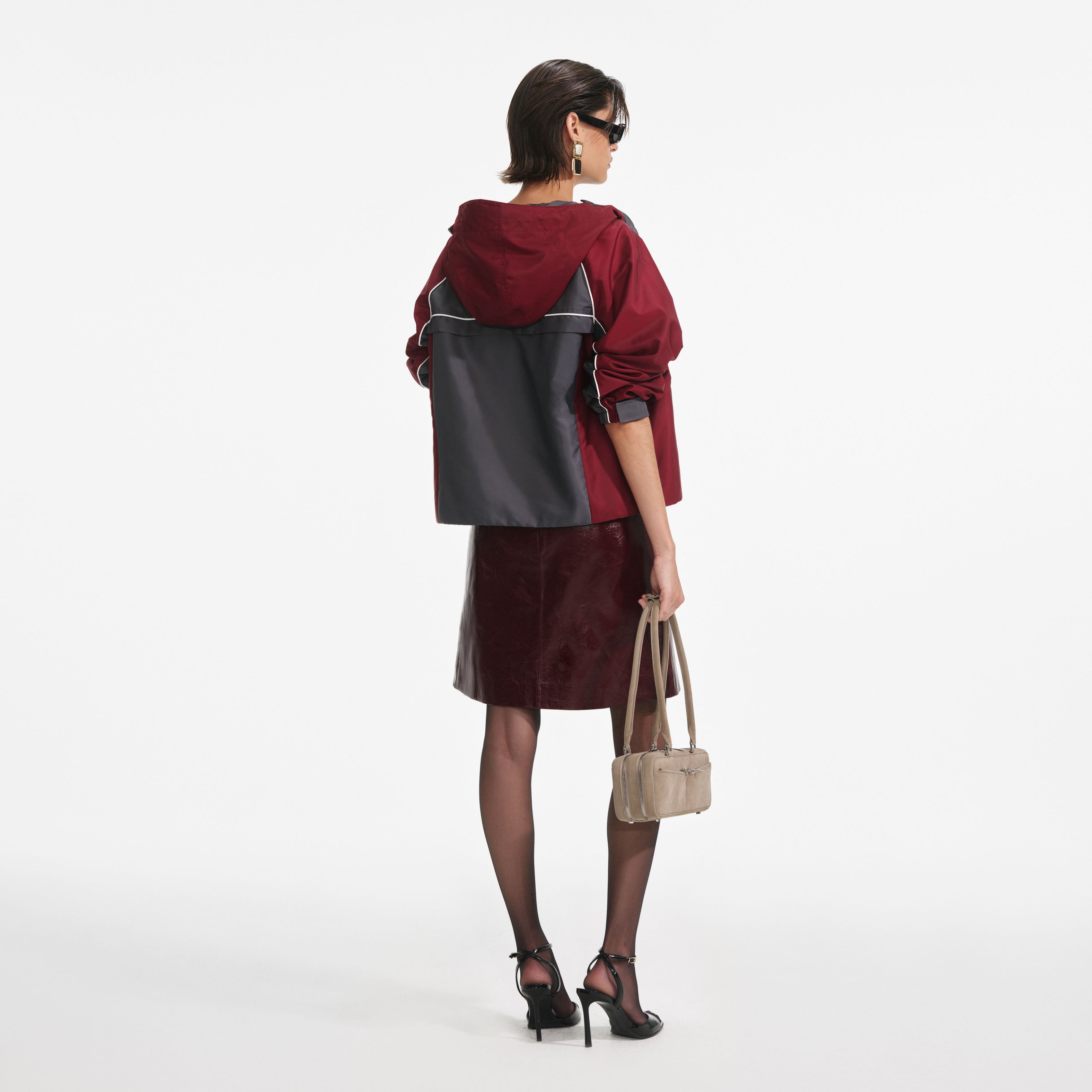 Dark Grey Nylon Windbreaker