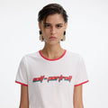 White T-Shirt With Red SP Logo