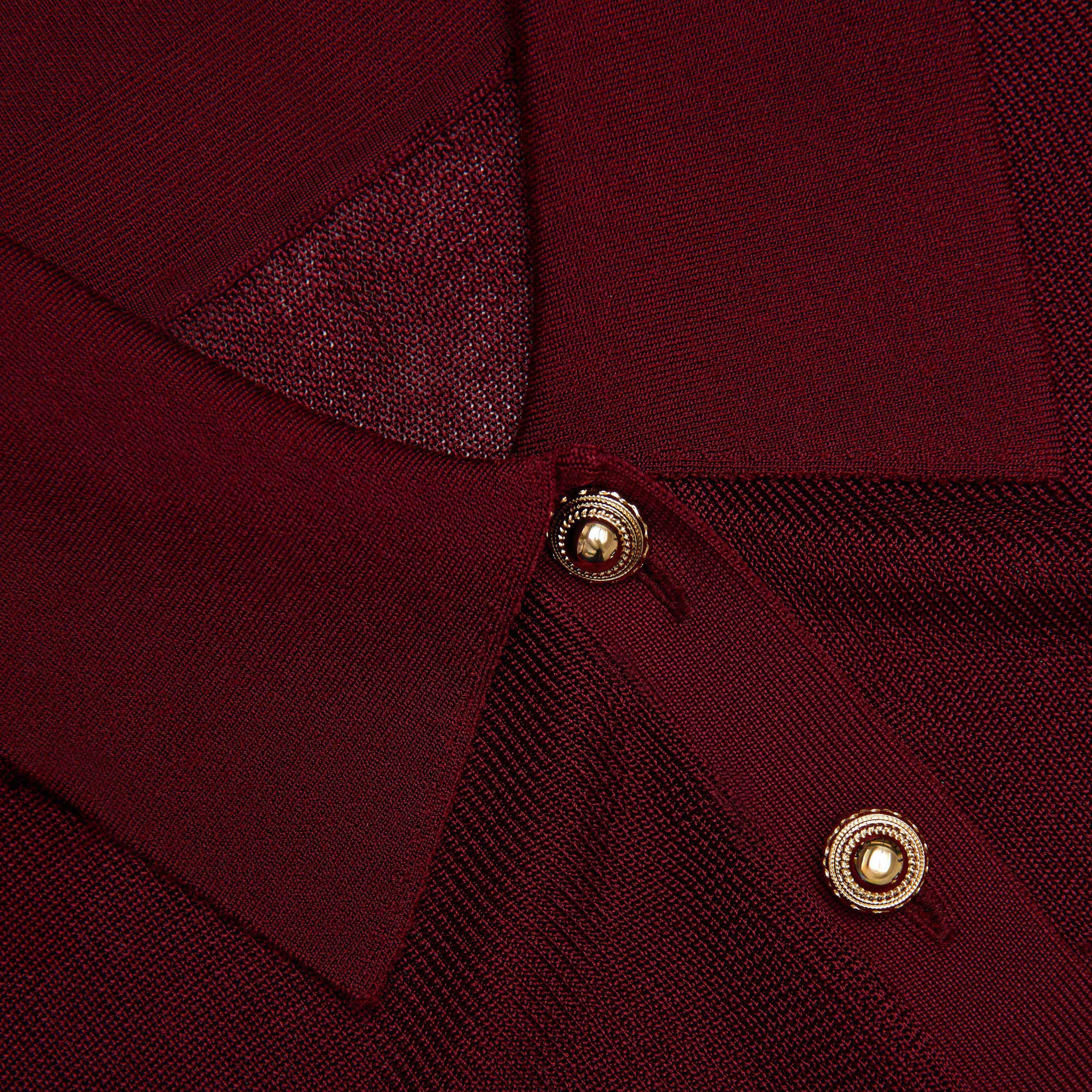 Burgundy Viscose Knit Bodysuit