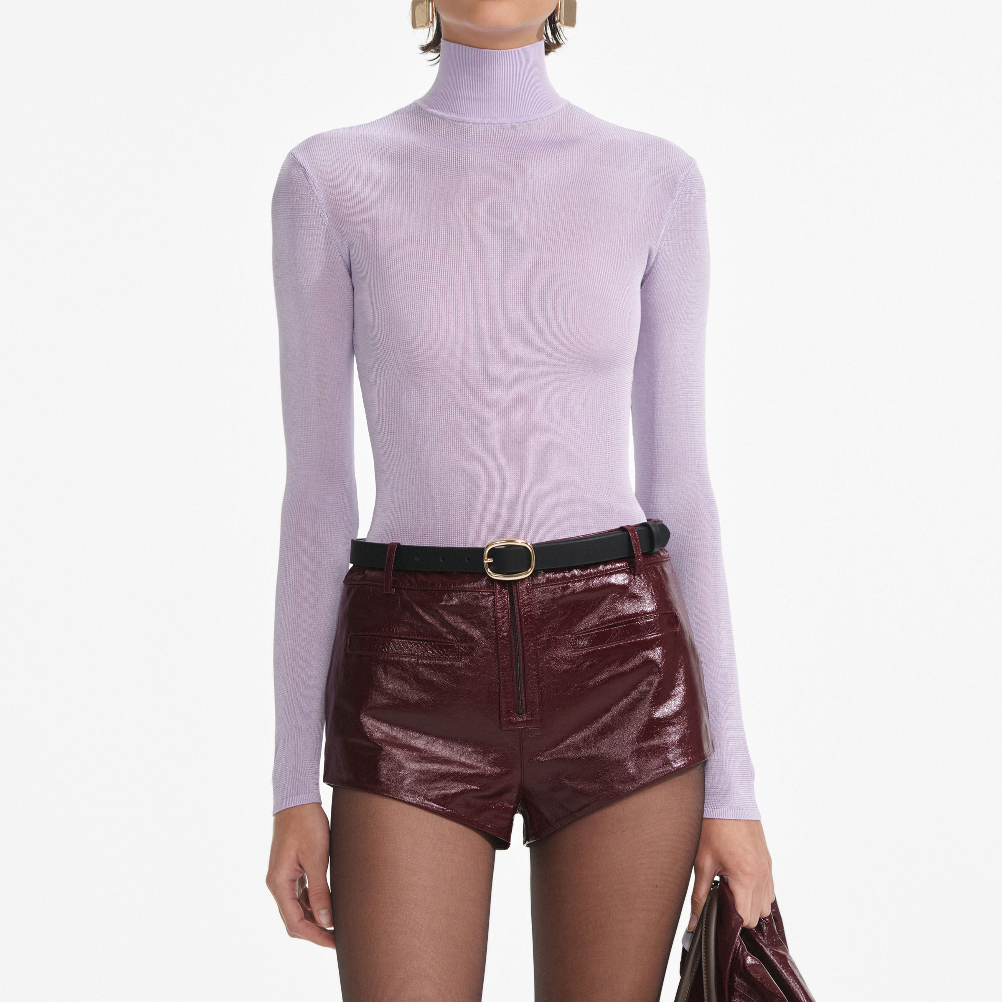 Lilac Viscose Knit Top