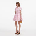 Pink Cotton Broderie Mini Dress