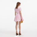 Pink Cotton Broderie Mini Dress
