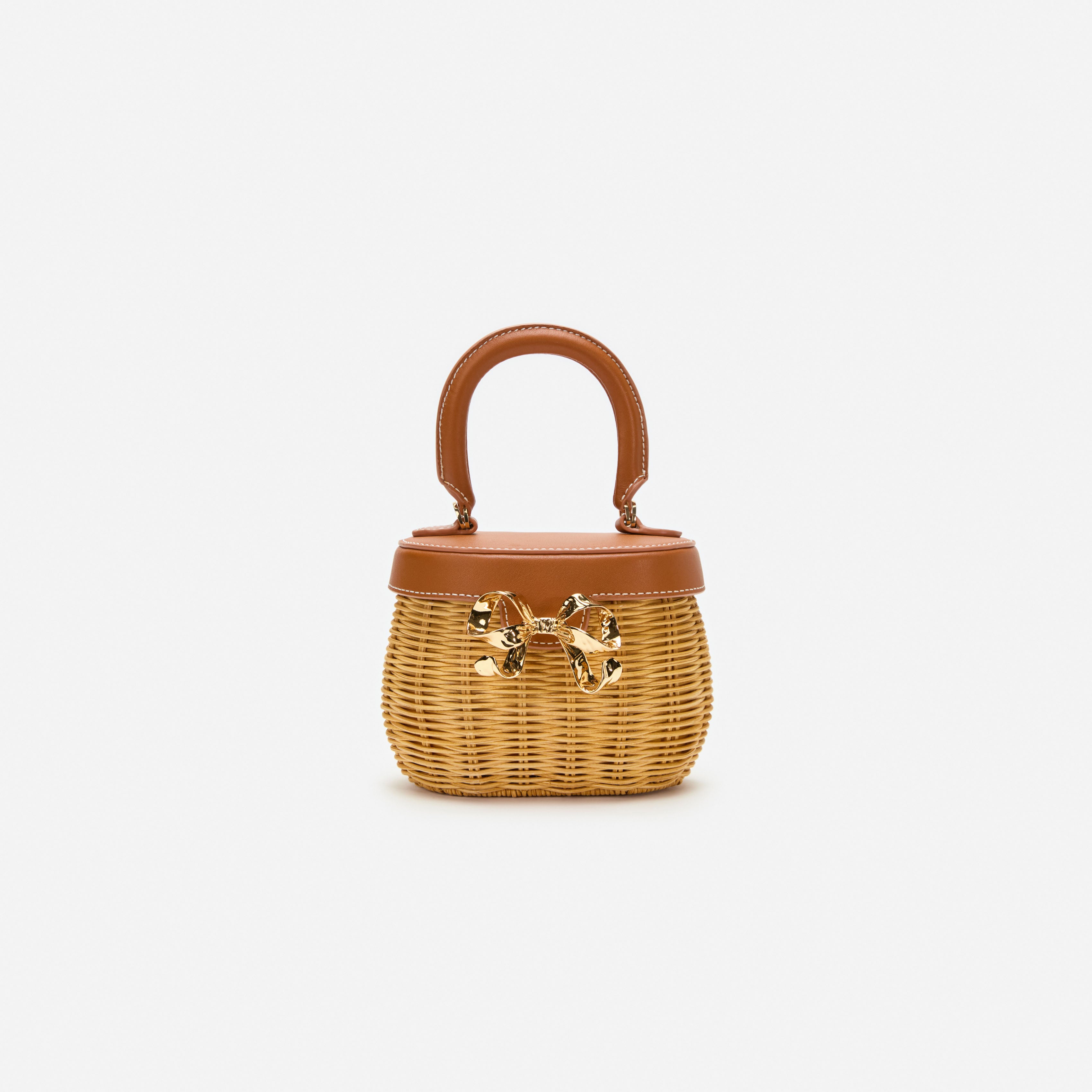 Rattan Bow Basket Bag