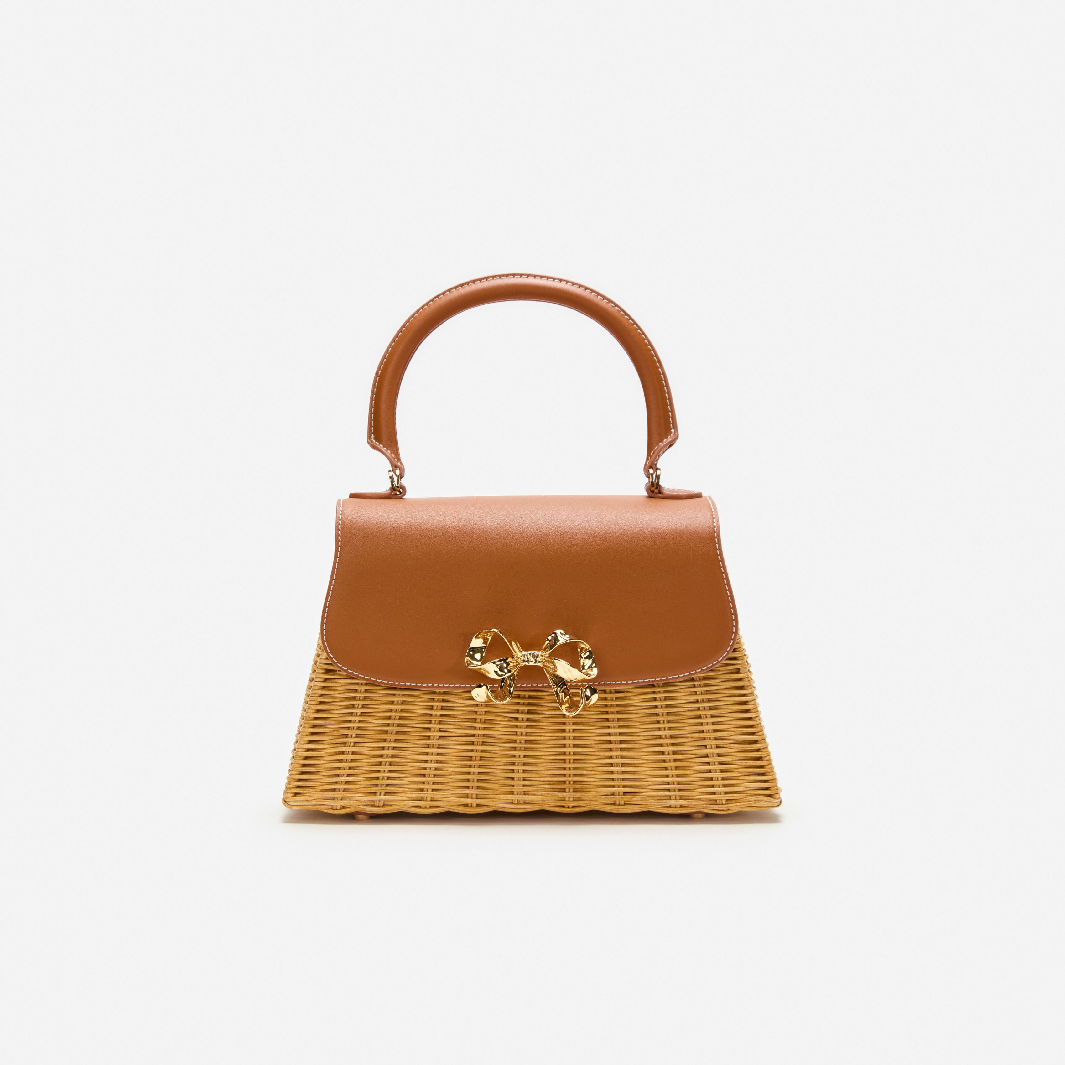 Rattan Mini Bow Bag