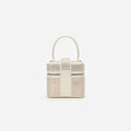 Champagne Satin Rhinestone Vanity Case