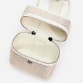 Champagne Satin Rhinestone Vanity Case