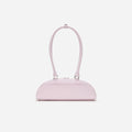 Lilac Leather Curved Charm Shoulder Bag