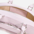 Lilac Leather Curved Charm Shoulder Bag