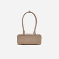 Grey Suede Shoulder Bag With Charm