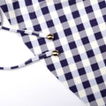 Navy Gingham Bikini Bottoms