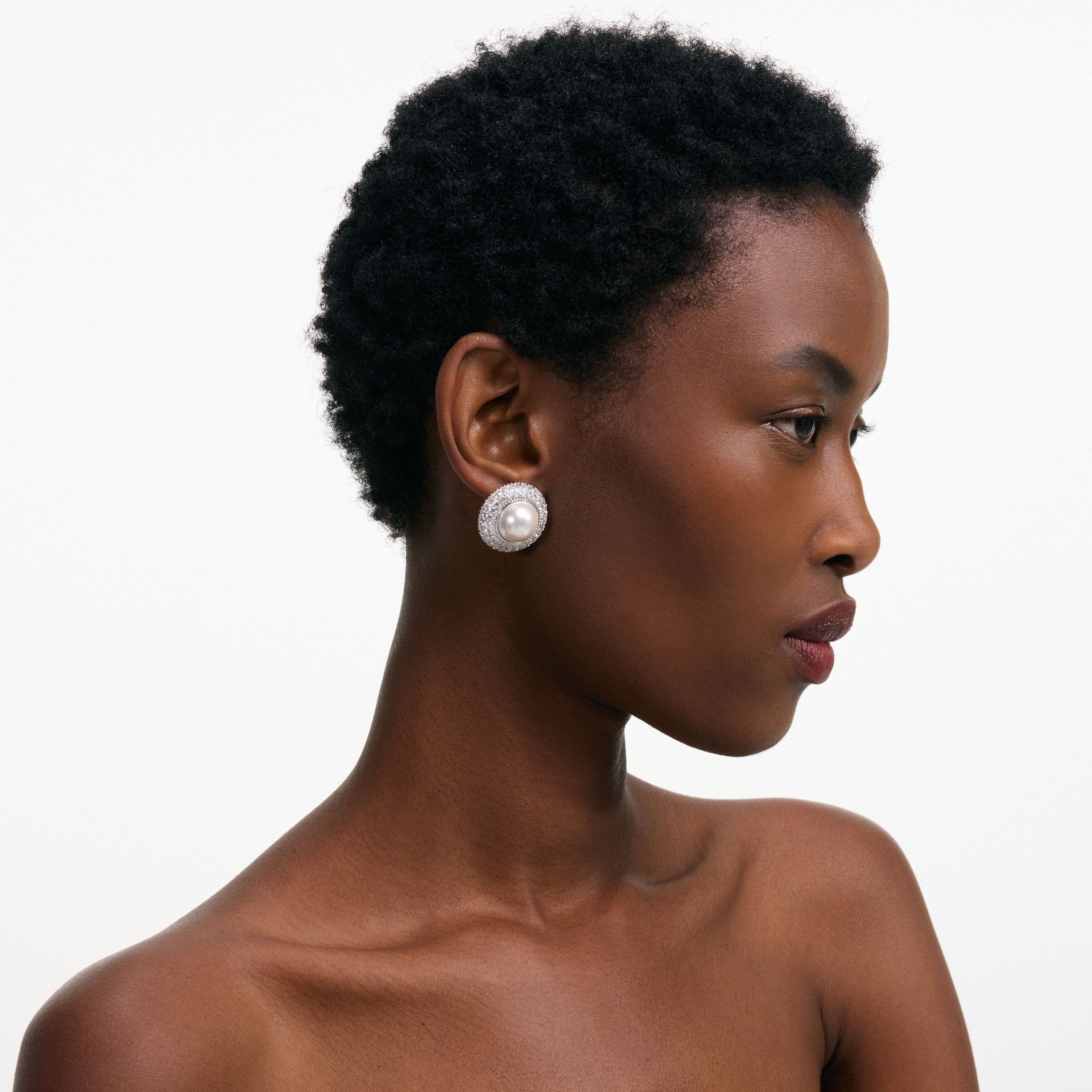 Small Crystal Pearl Earrings