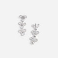 Micro Bow Crystal Tiered Earrings
