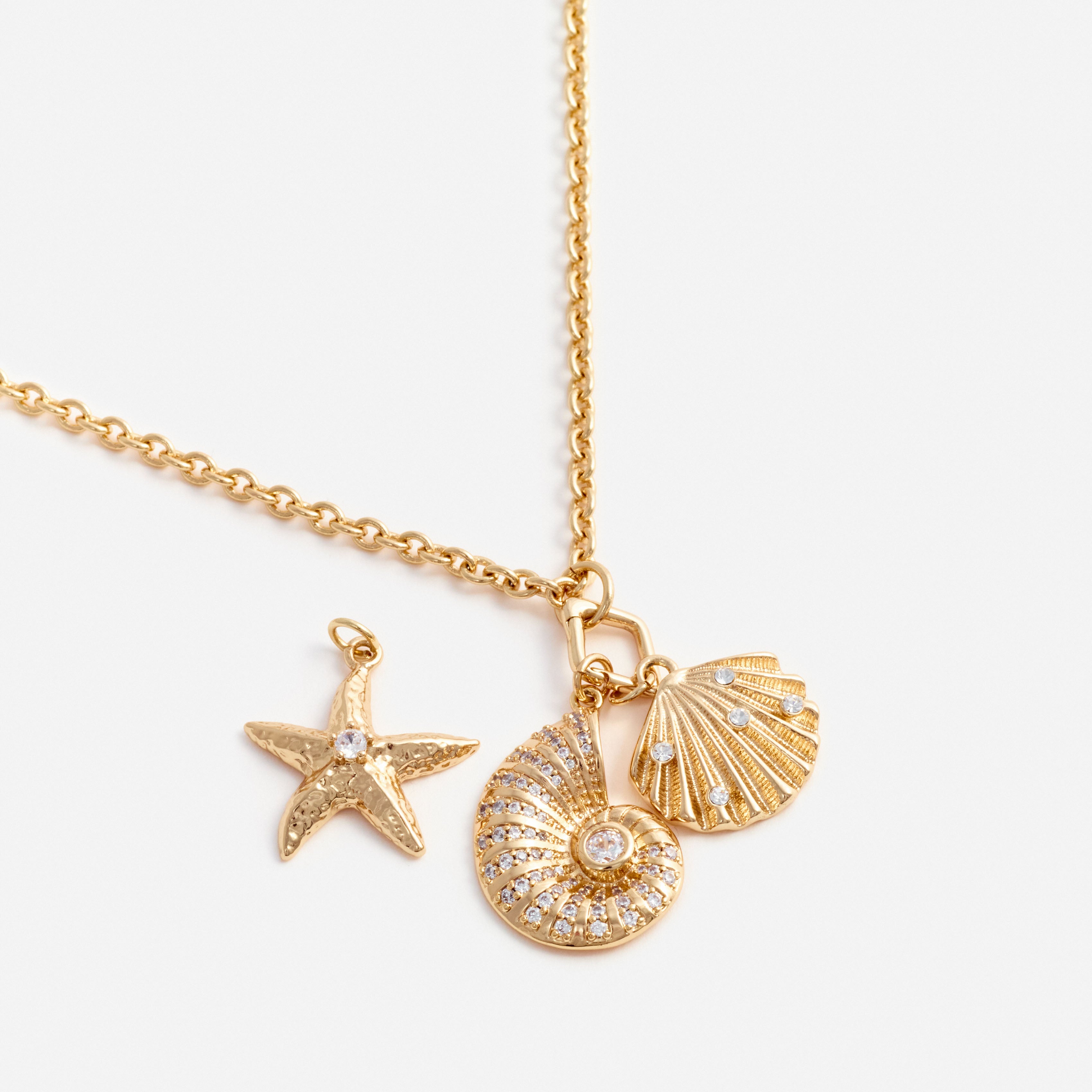 Gold Multi Charm Necklace