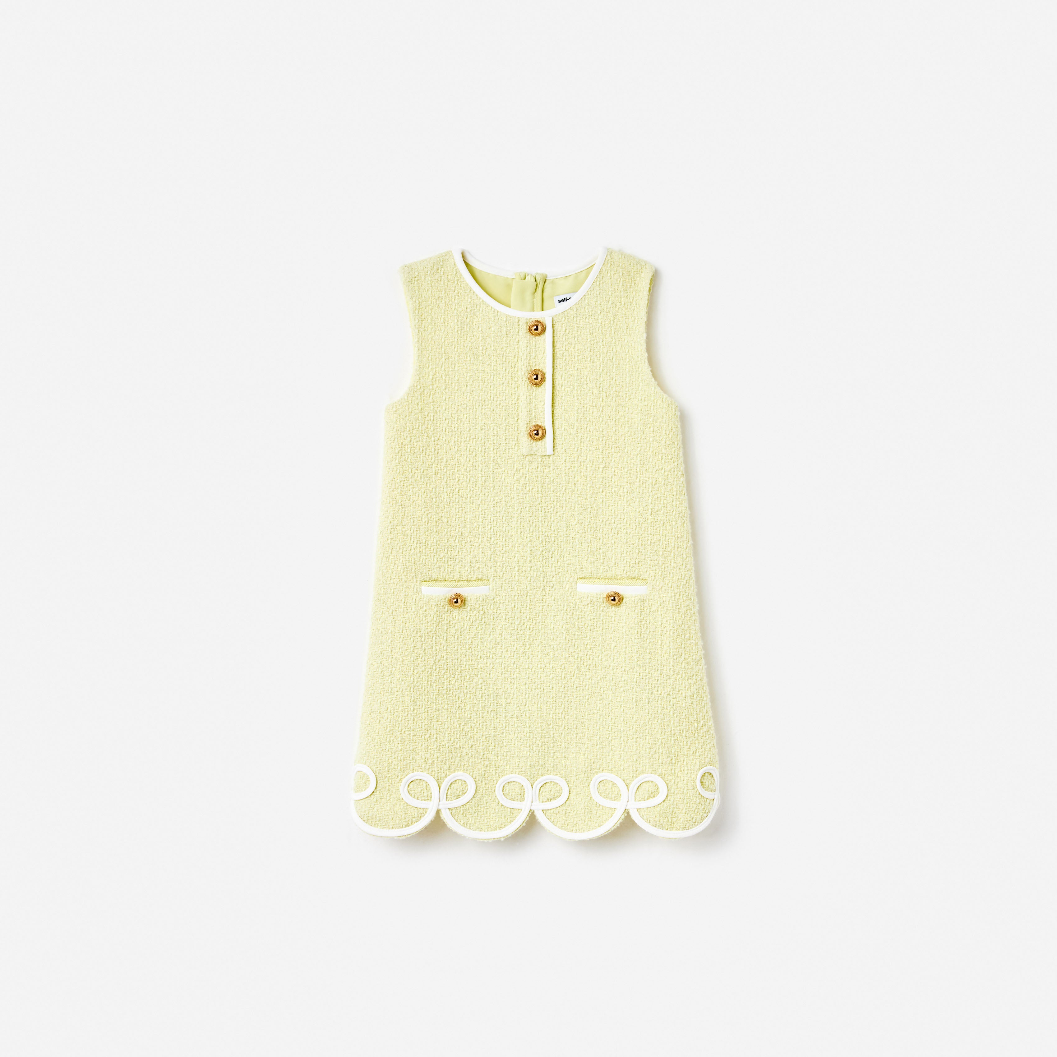 Yellow Boucle Dress