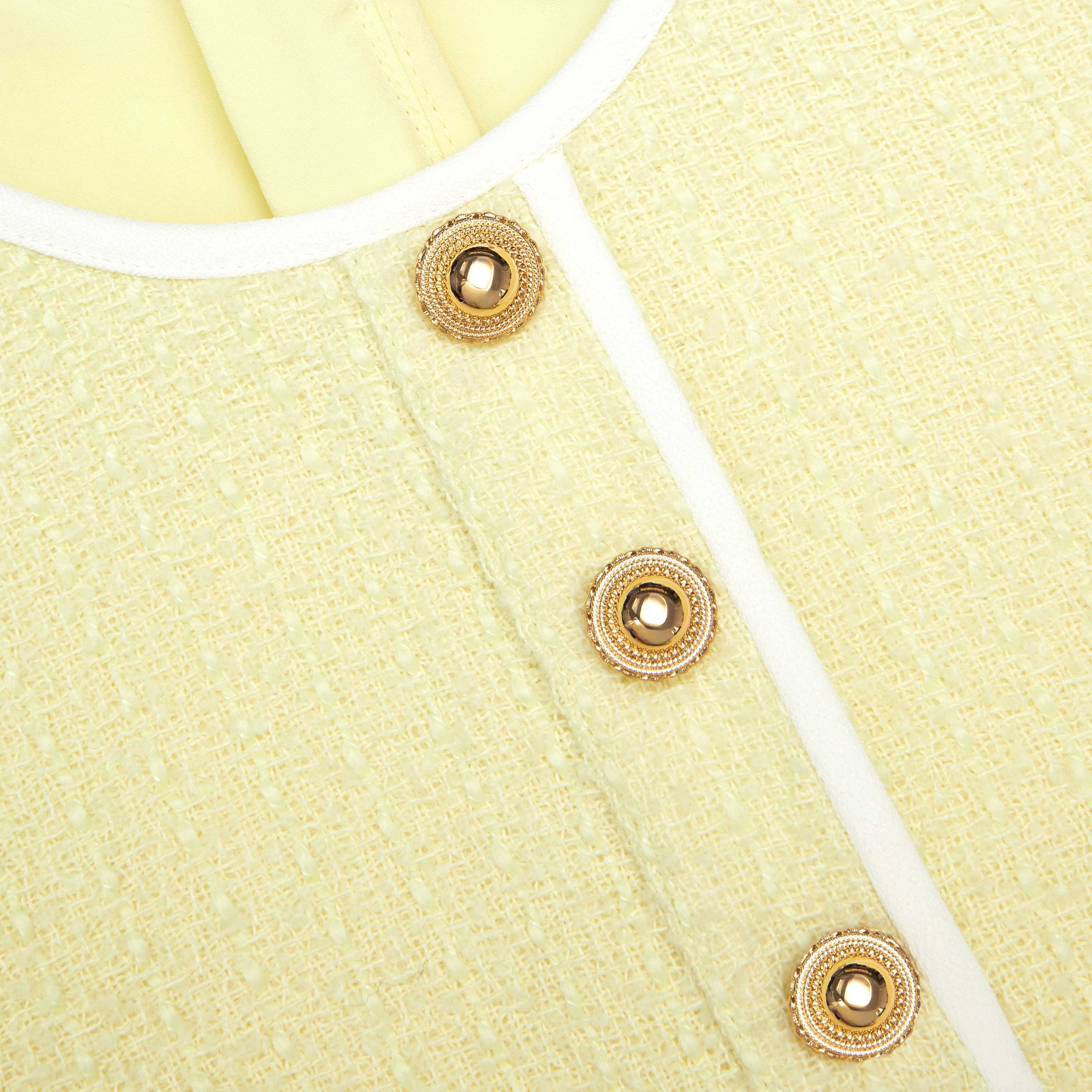 Yellow Boucle Dress