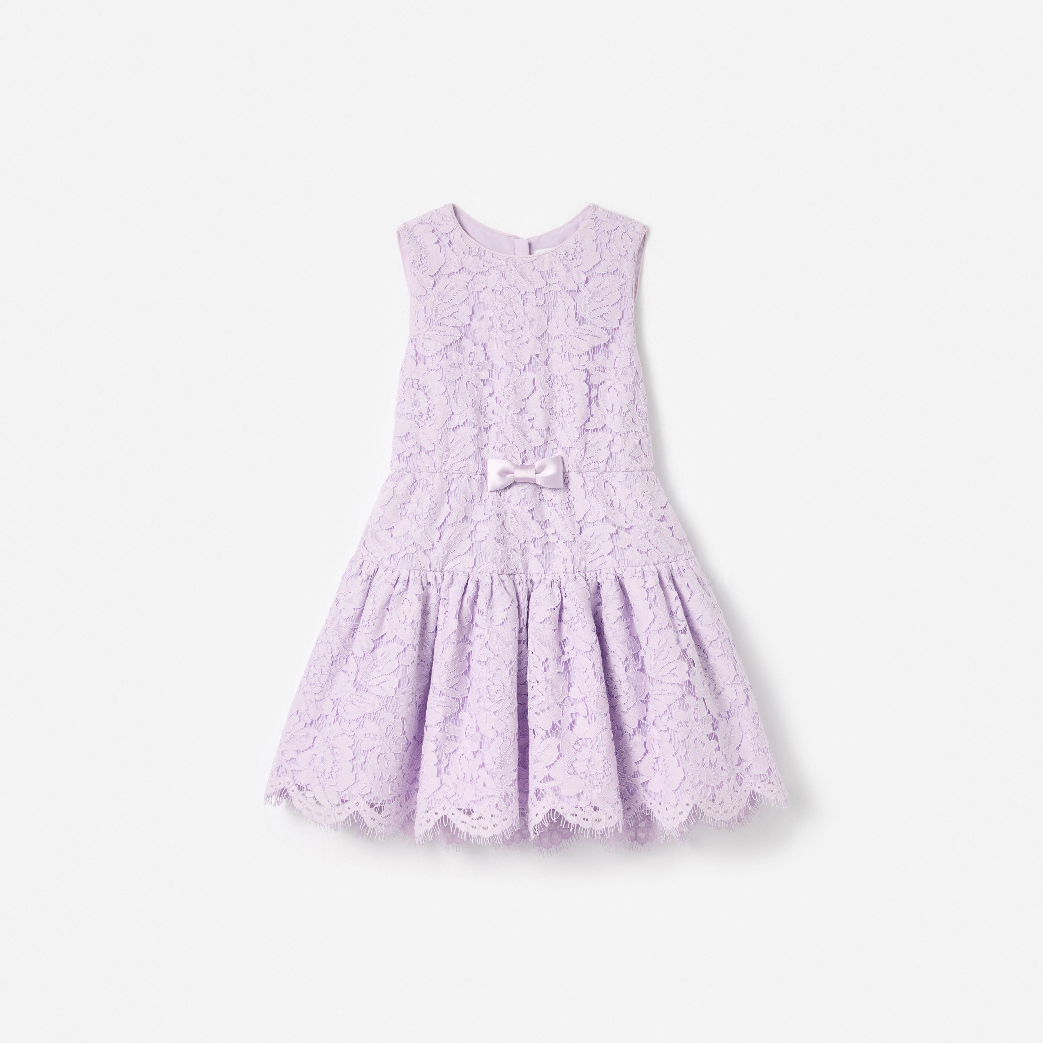Lilac Sleeveless Lace Dress