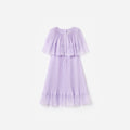 Lilac Chiffon Cape Dress