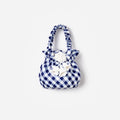 Navy Gingham Taffeta Bag