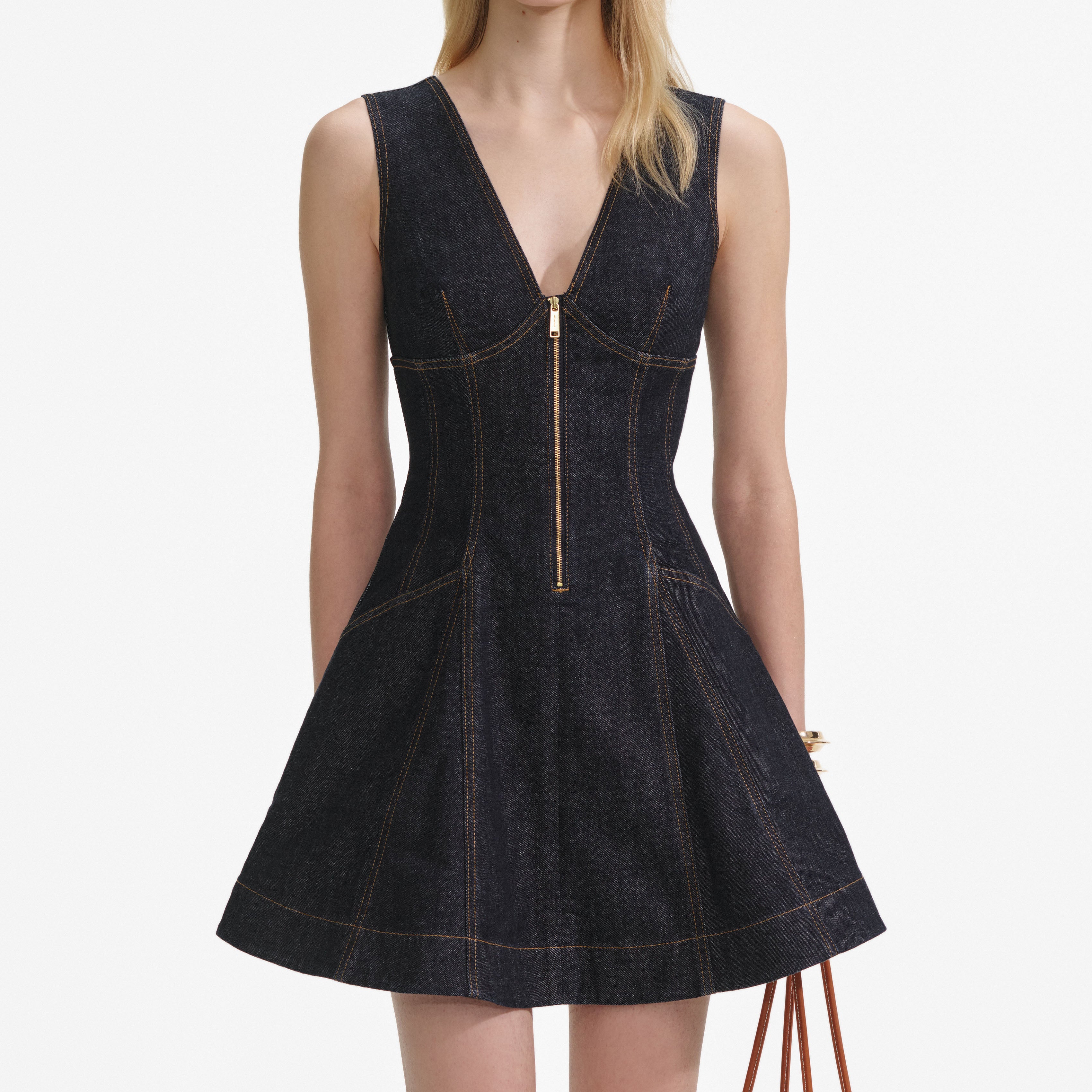 Indigo Denim Mini Dress