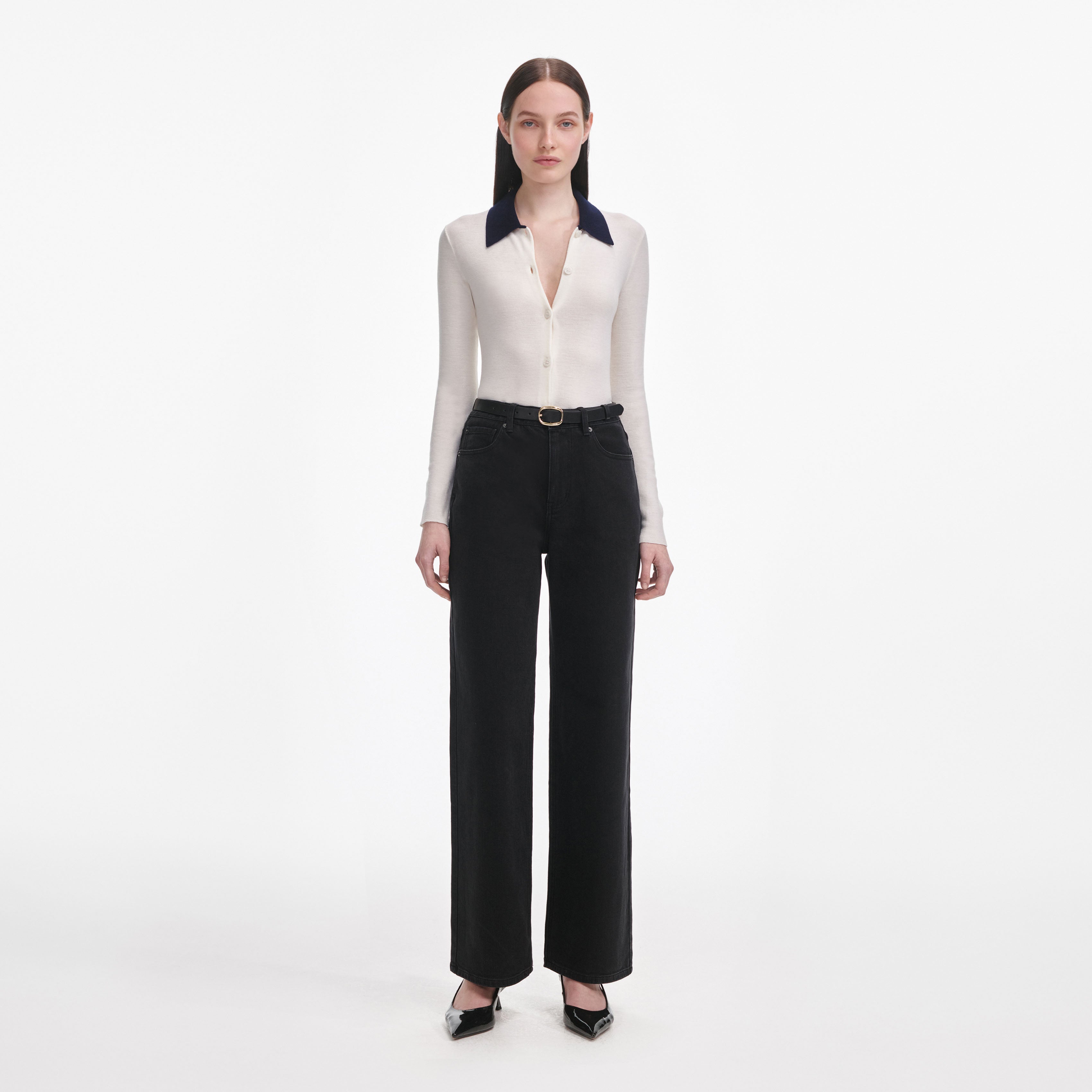 Black Straight Leg Jeans