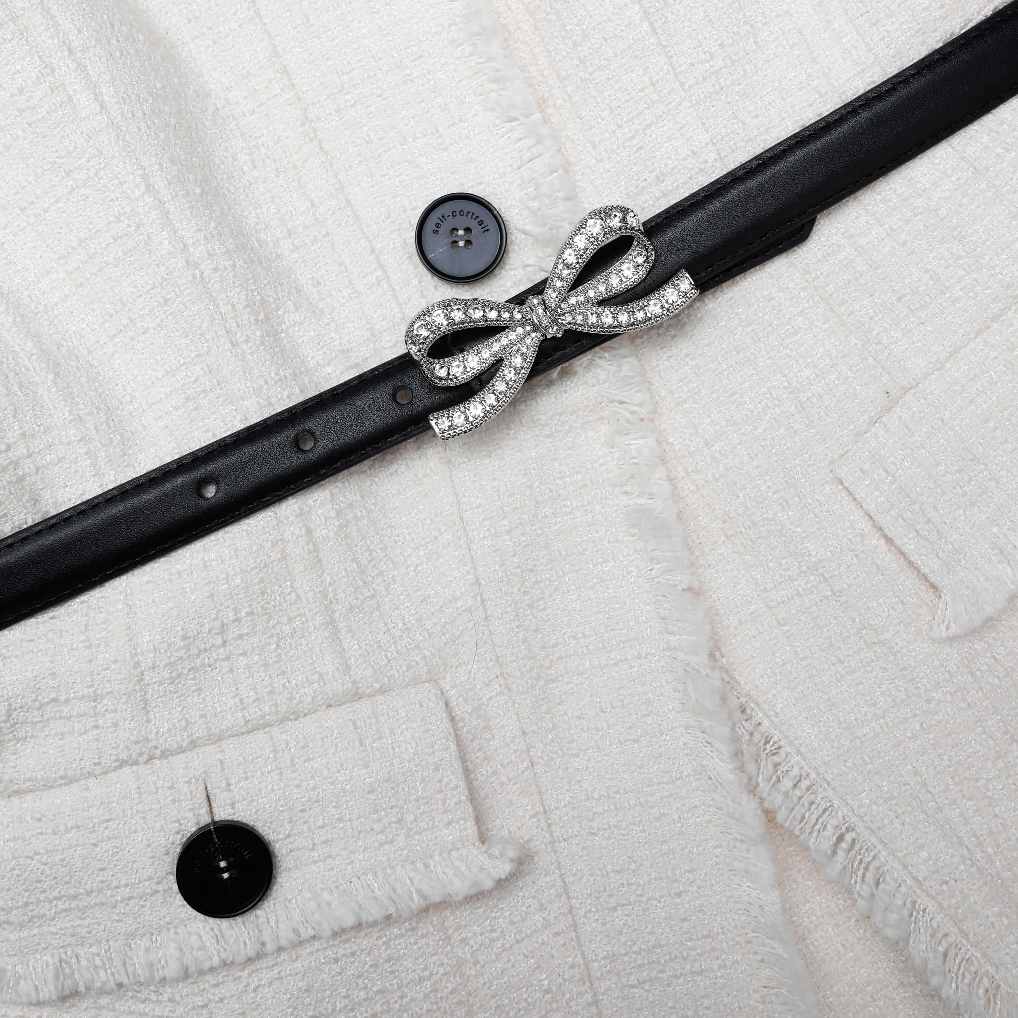 Cream Boucle Bandeau Mini Dress