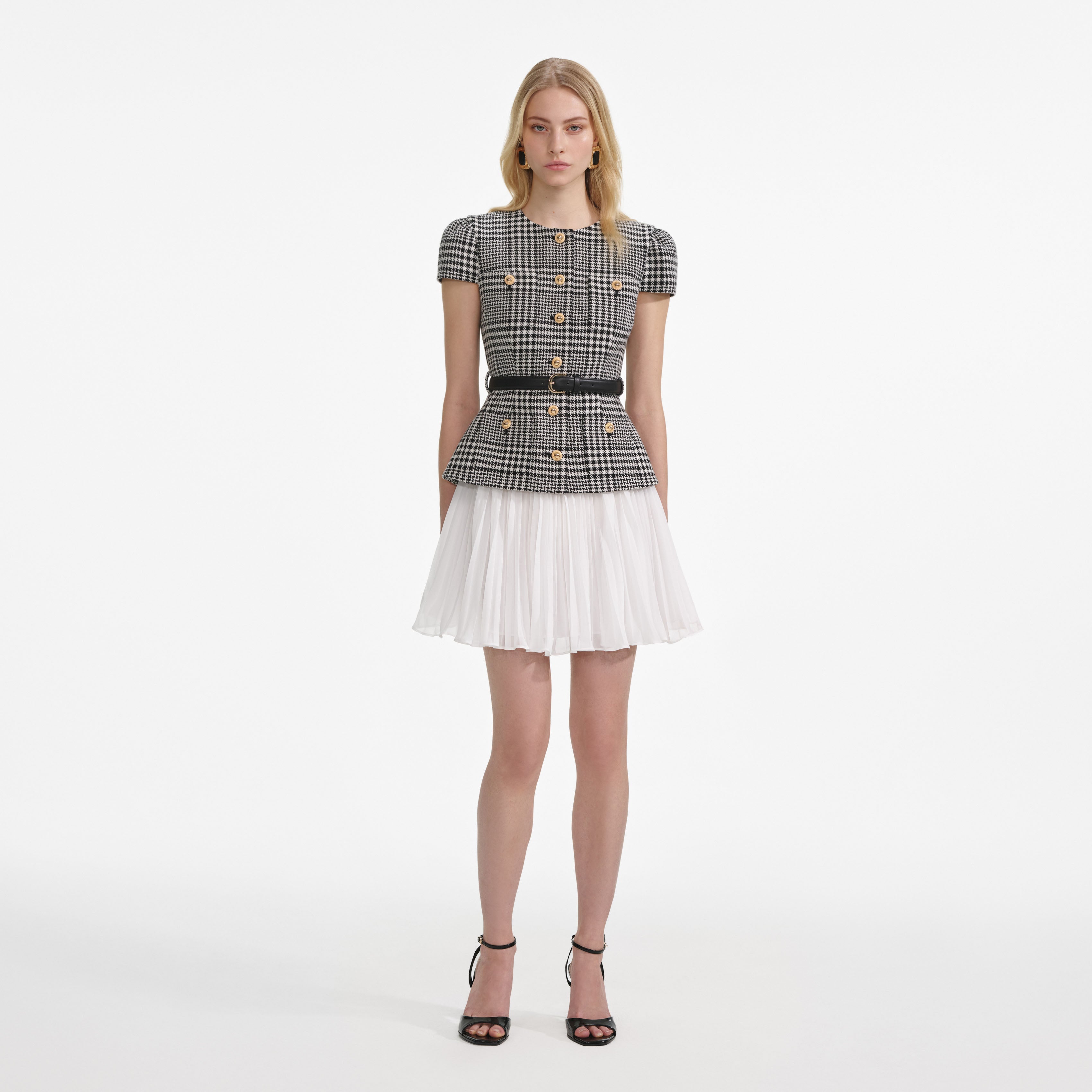 Houndstooth Mini Dress