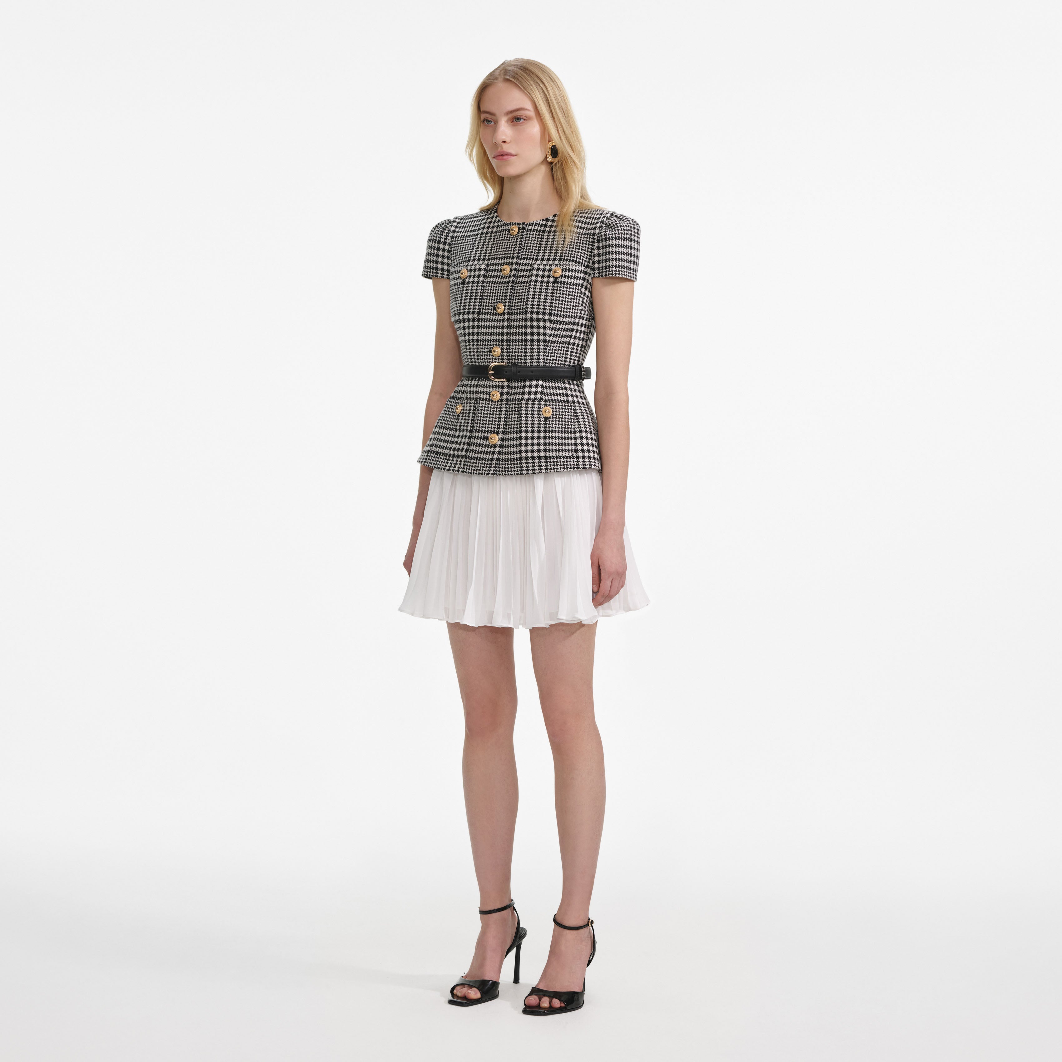 Houndstooth Mini Dress