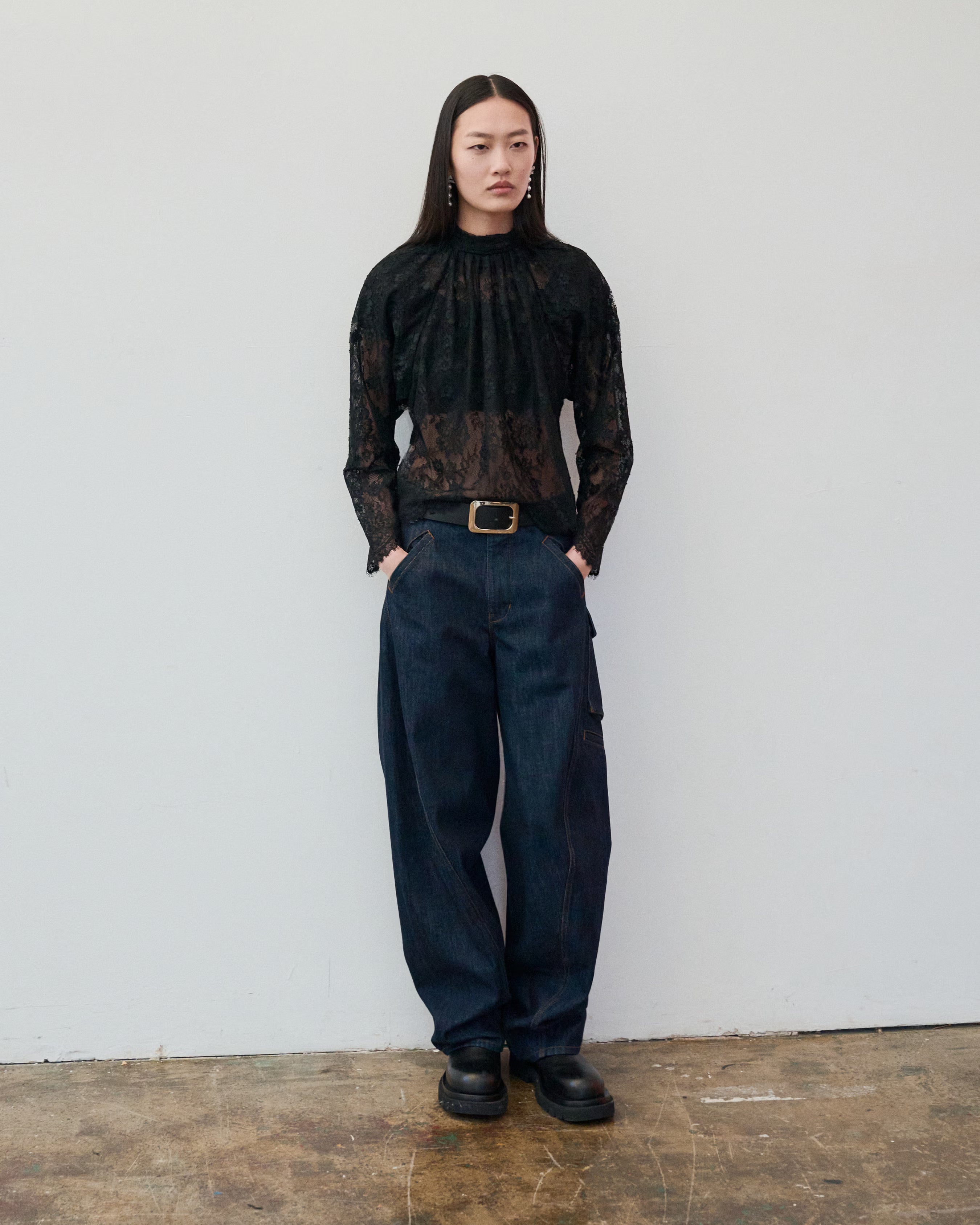 Black Lace Blouse