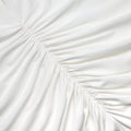 White Jersey Ruched Maxi Dress