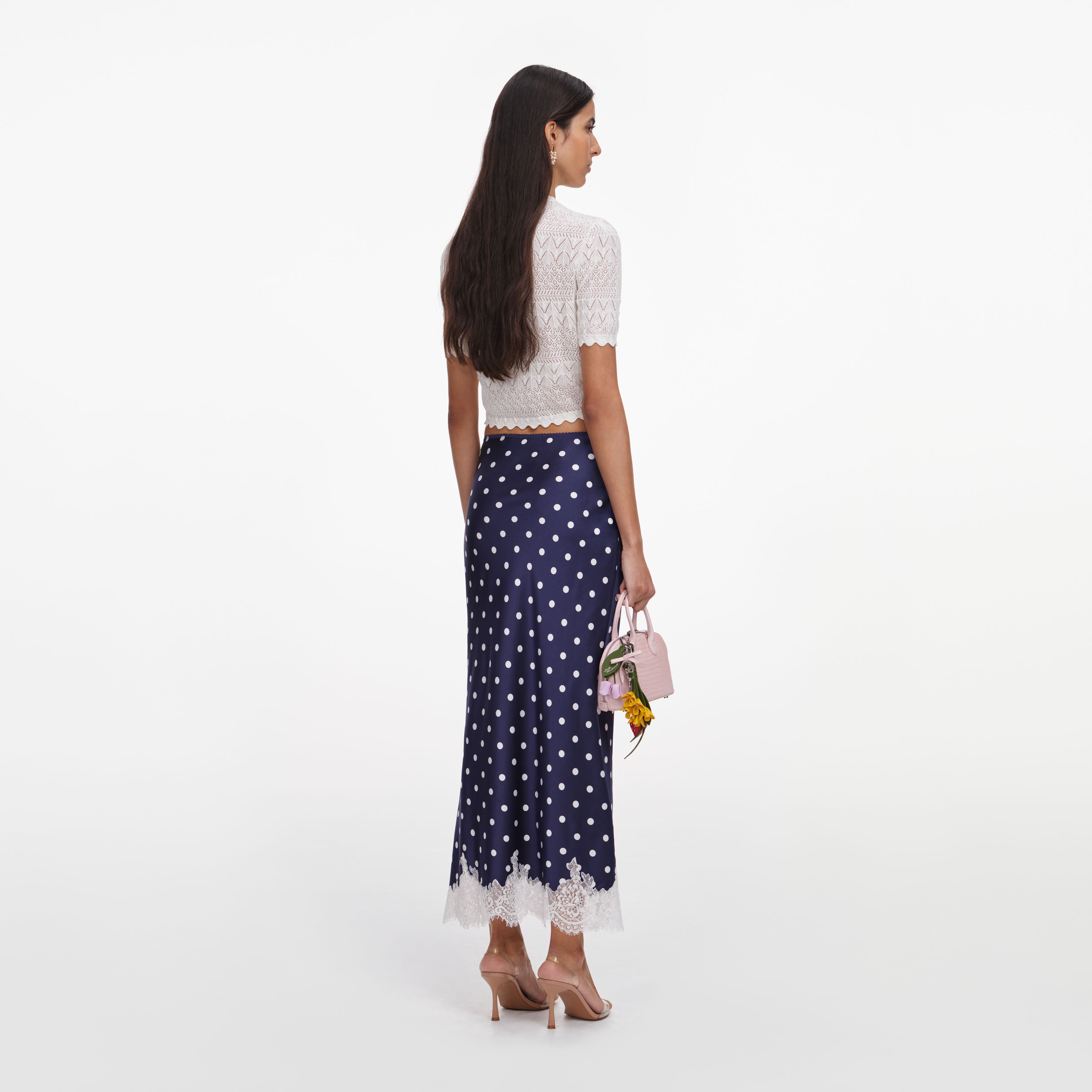 White Pointelle Knit Top