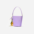 Lilac Satin Bucket Bag