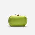 Green Satin Clutch Bag