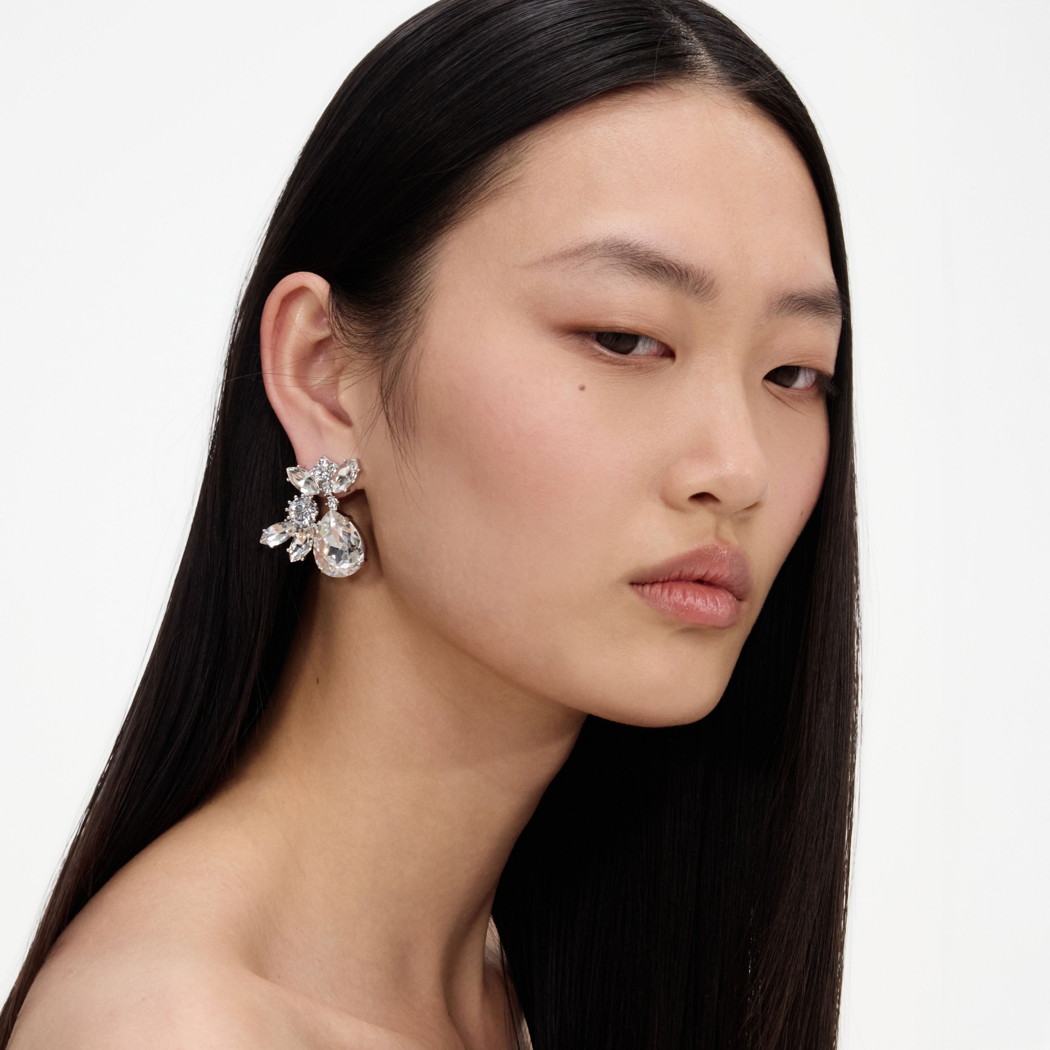 Multi Crystal Cluster Earrings