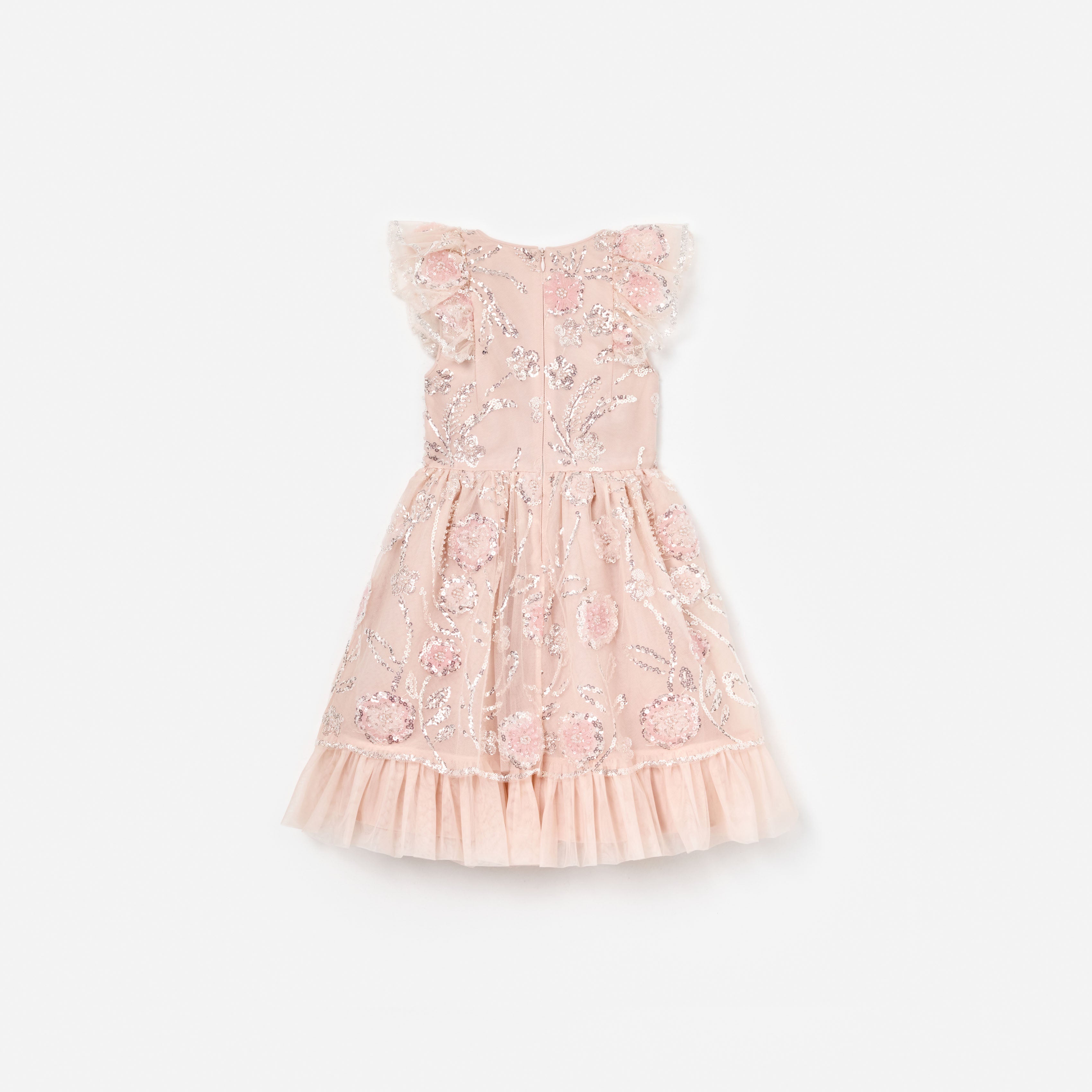 Pink Sequin Embellished Dress