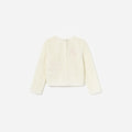 Cream Flower Knitted Cardigan