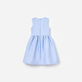 Blue Taffeta Sequin Embellished Dress