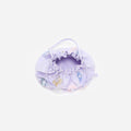 Lilac Flower Embellished Pouch Bag