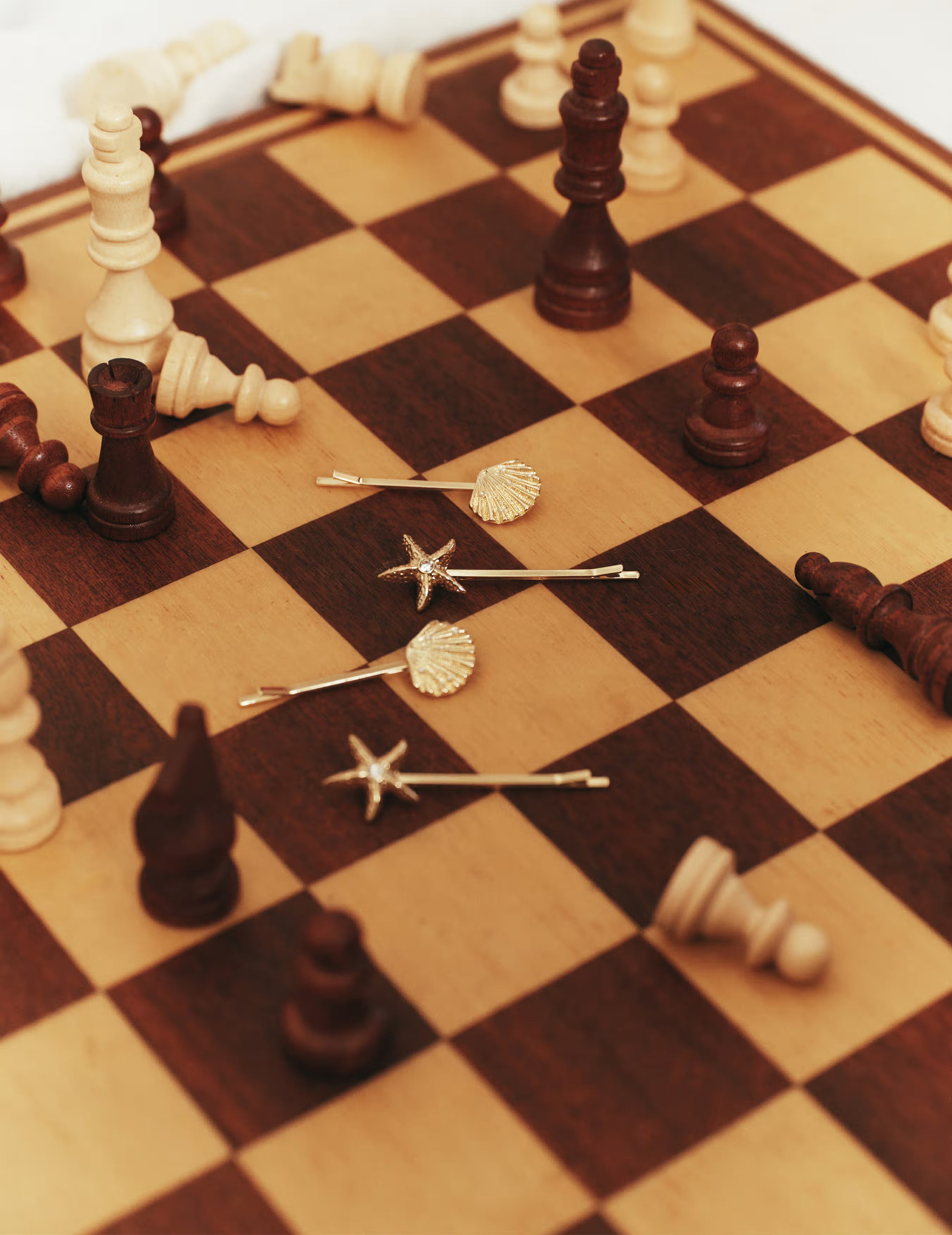 Gold Shell Hair Slides