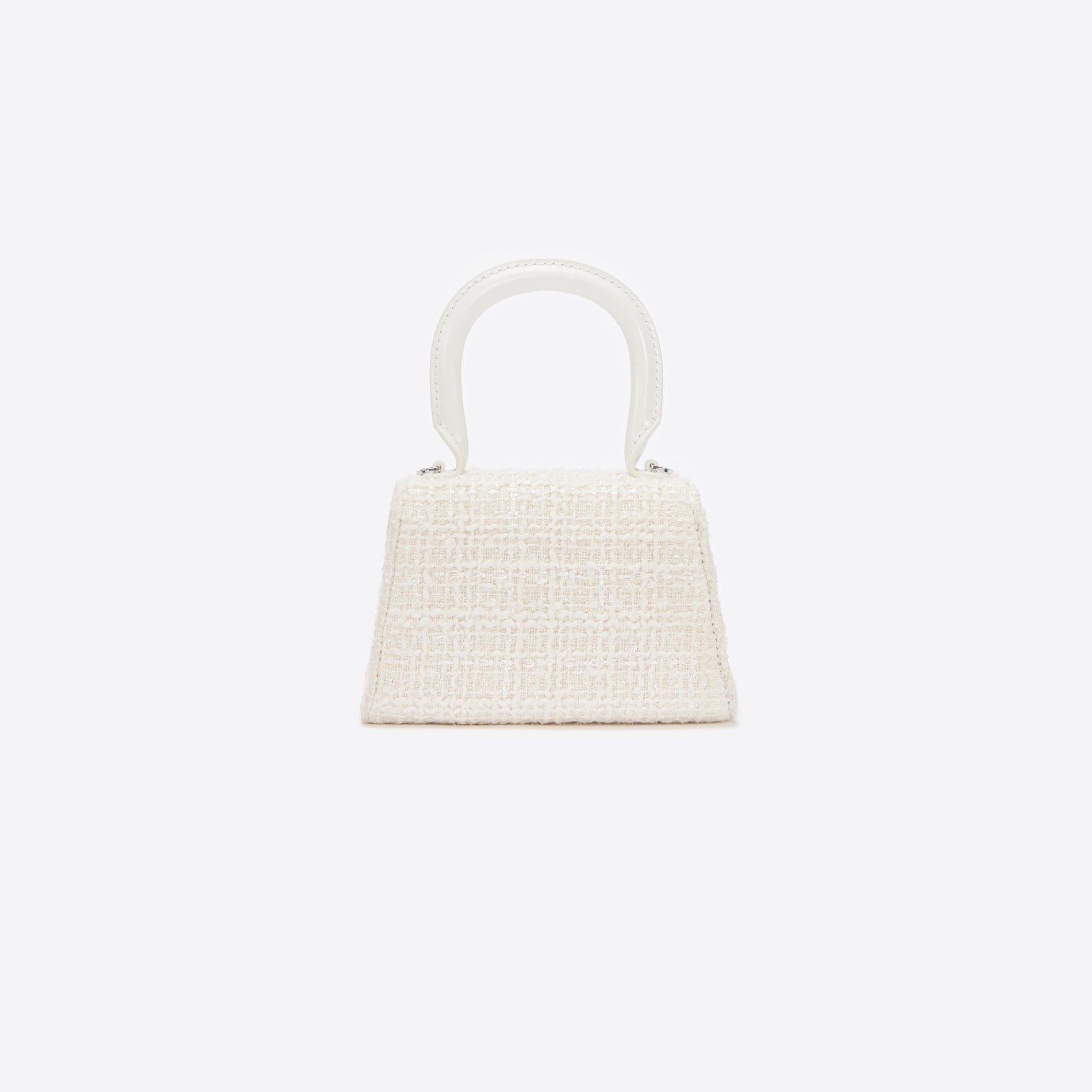 Cream Boucle Micro Bow Bag