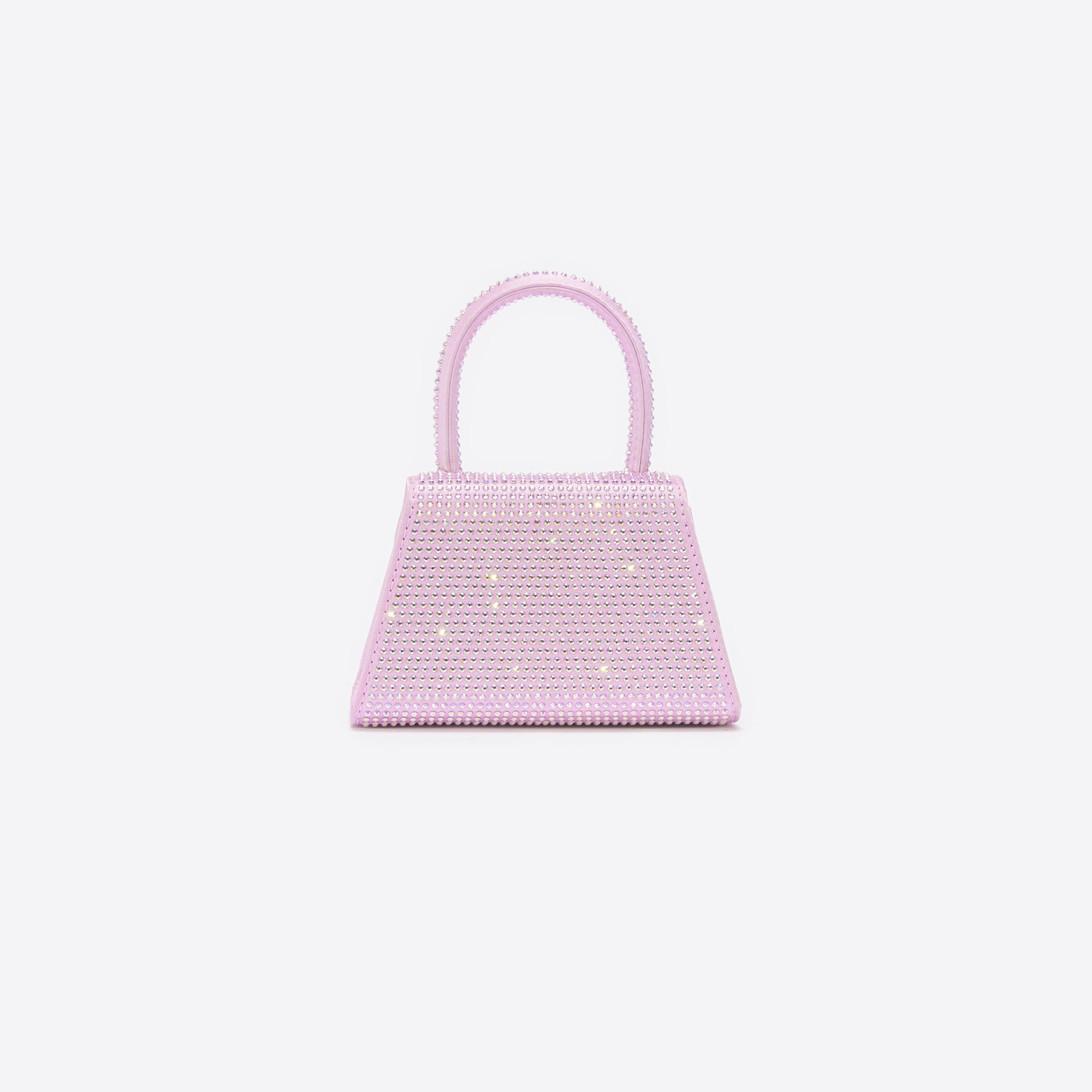 Pink Rhinestone Embellished Micro Bow Bag