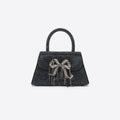 Black Rhinestone Mini Bow Bag
