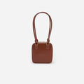 Brown Leather Square Shoulder Bag
