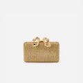 Gold Crystal Box Clutch